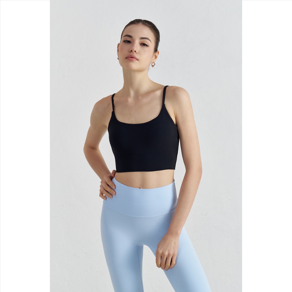 Áo bra yoga nữ cổ U nude sense mềm nhẹ có lót ngực tôn dáng nhiều màu