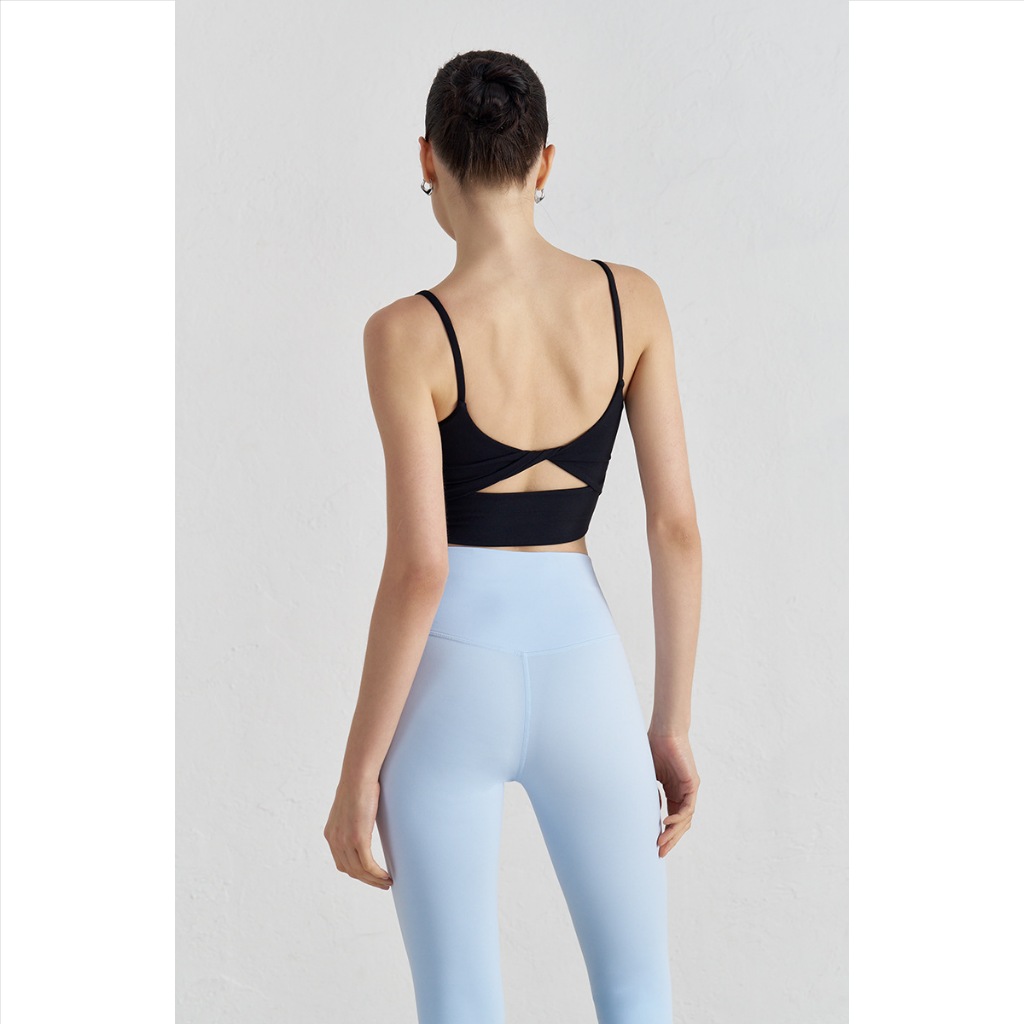 Áo bra yoga nữ cổ U nude sense mềm nhẹ có lót ngực tôn dáng nhiều màu