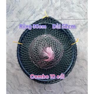 Combo 10c lờ cá 30*52 (3 đầu nối) - không kèm cây chống