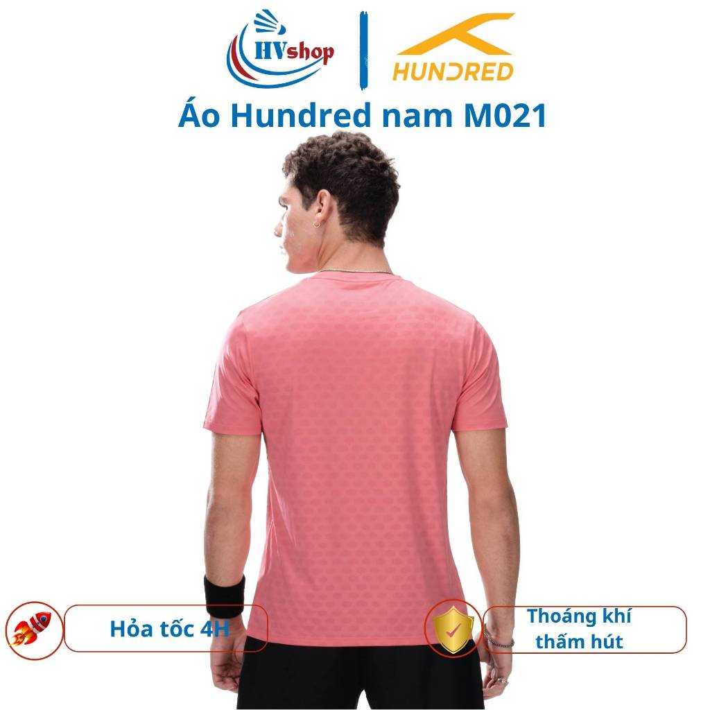 Áo cầu lông Hundred M021 chính hãng, Unisex, thoáng khí, thấm hút mồ hôi tốt - HVShop