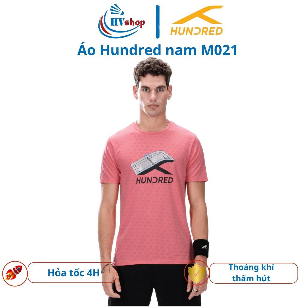 Áo cầu lông Hundred M021 chính hãng, Unisex, thoáng khí, thấm hút mồ hôi tốt - HVShop