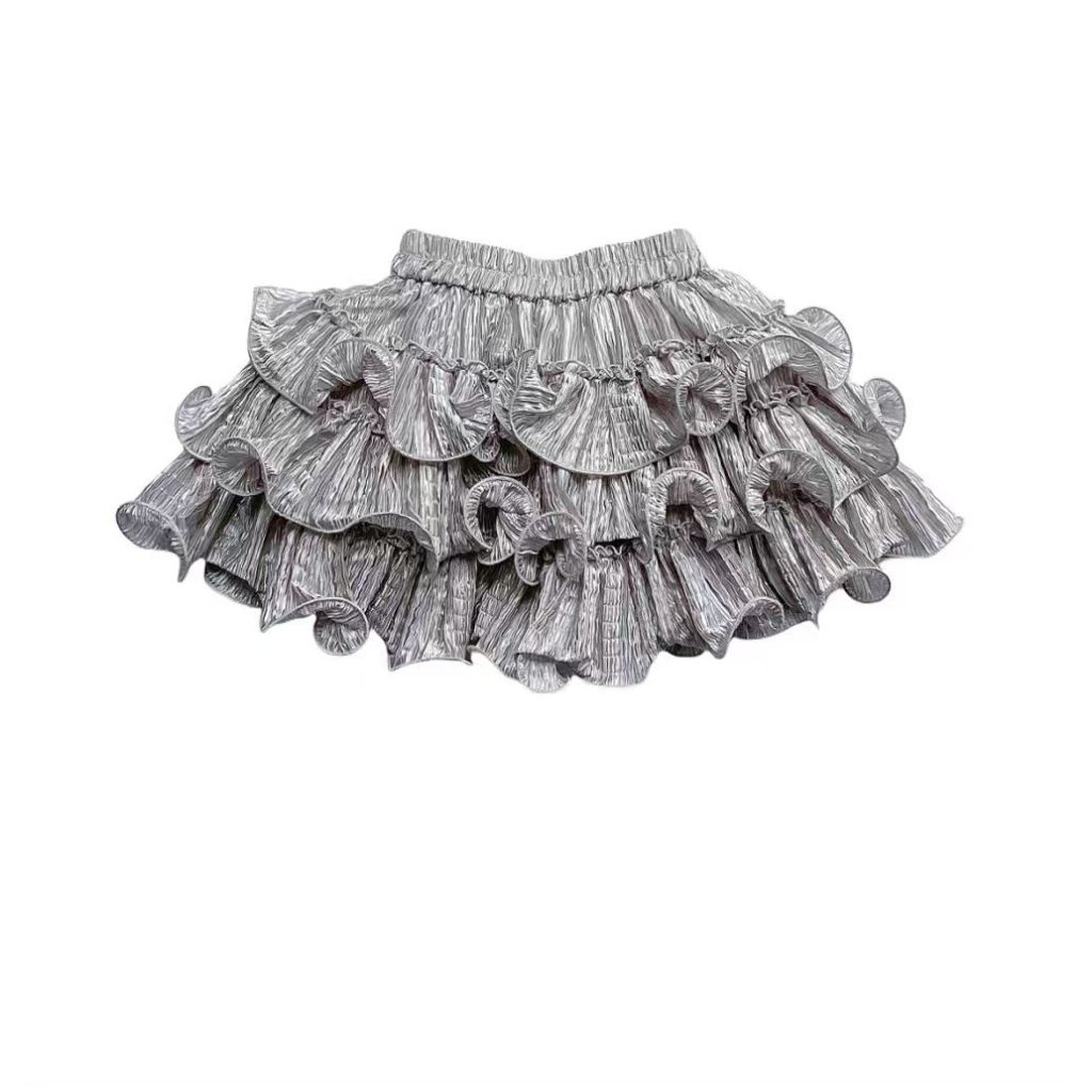 CANDI MIMI Chân váy voan bạch kim nhiều tầng NL6723