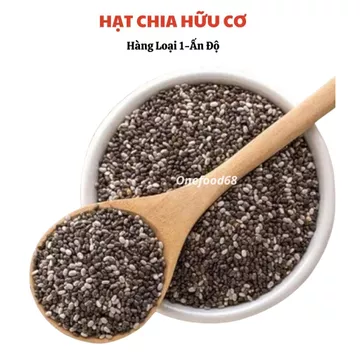 Hạt Chia Đen Hữu cơ Chính hãng Nhập Khẩu Ấn Độ Giàu Dưỡng Chất Uống Ngon Onefood68 Hạt Chia Dinh Dưỡng, Giảm Cân
