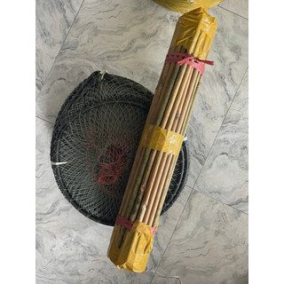 Combo 10c lờ cá vành nhựa 30*52 (3 đầu nối) - kèm 30 cây chống