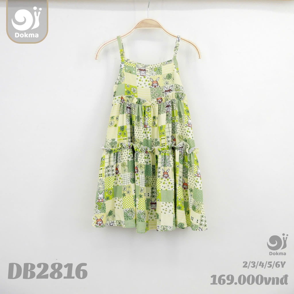 (11-22kg, 2-6Y) Váy Cộc Tay Dokma Điệu Đà Bé Gái DB2816 DB3812