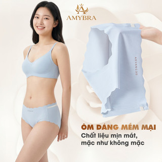 Quần Lót Nữ Mềm Mịn, Quần Lót Su Cao Cấp Cạp Vừa Đáy Ép Thoáng Mát AMYBRA L8368
