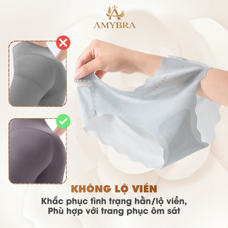 Combo 3 Quần Lót Nữ Mềm Mịn - Set 3 Quần Lót Su Cạp Vừa Thoáng Mát AMYBRA L8368