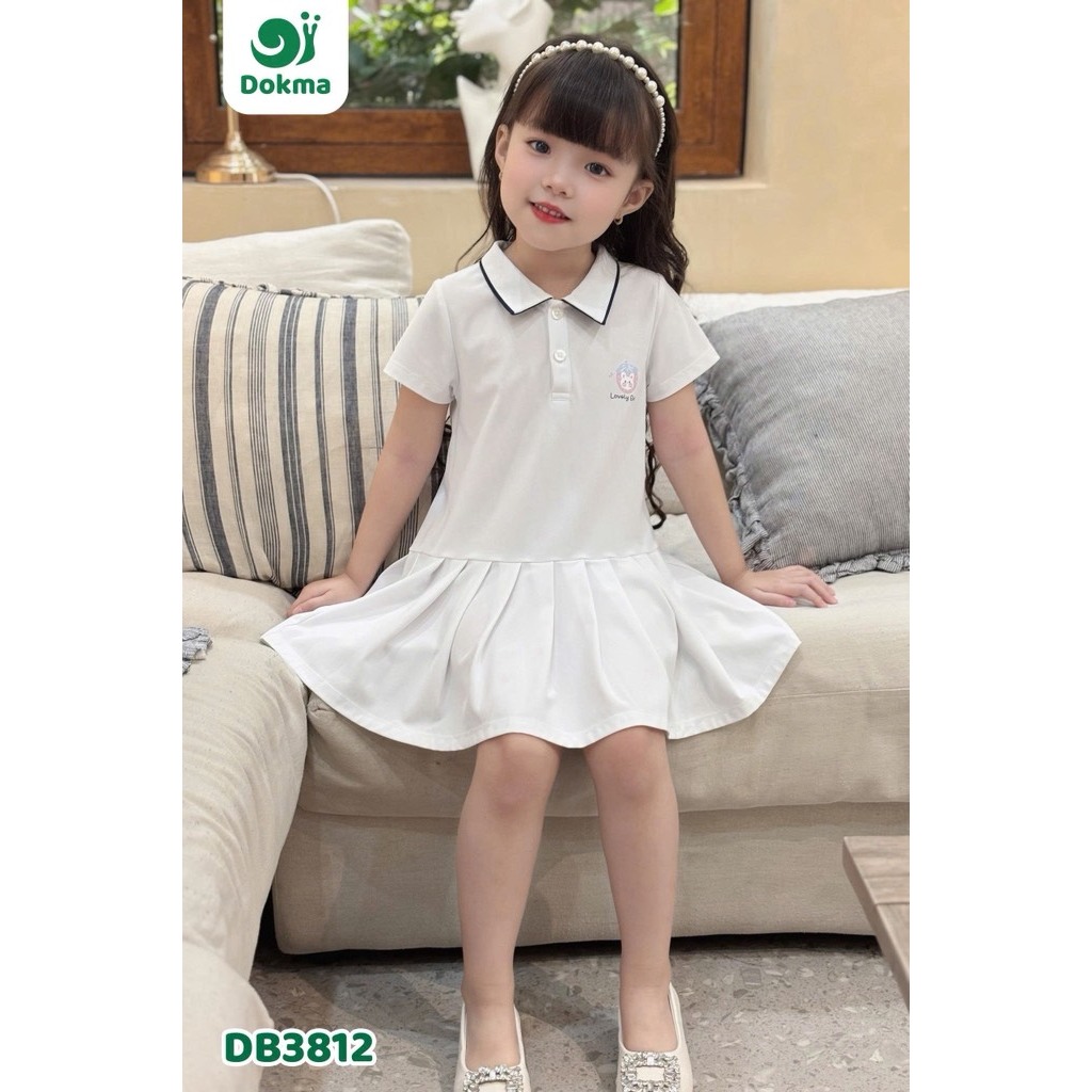 (11-22kg, 2-6Y) Váy Dokma Hoạ Tiết Xinh Xắn Bé Gái DB2816 DB3812