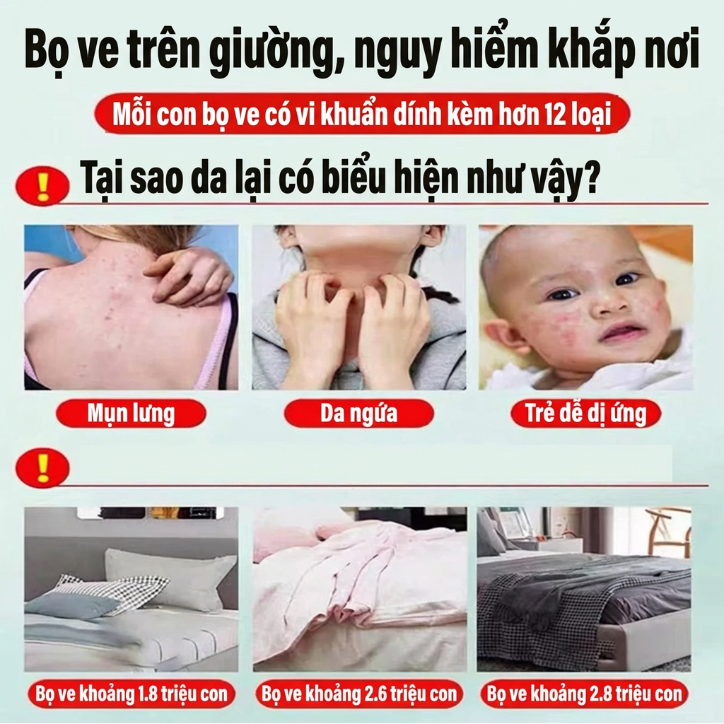 🌿 Diệt Mạt Bụi 99% 🌿 Xịt Diệt Mạt, Phòng Ngừa Mạt & Ve, An Toàn Cho Trẻ Em & Bà Bầu, Gối, Chăn, Hiệu Quả Cao