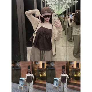 MIMI CLOTHING - set bộ nữ 3 chi tiết phối quần ống suông