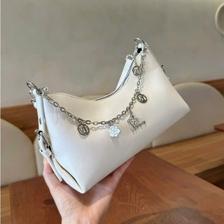Túi xách nữ đeo vai đeo chéo phối xích họa tiết bông hoa da PU bóng đẹp MIE BAG