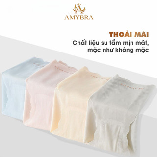Quần Lót Nữ Mềm Mịn, Quần Lót Su Cao Cấp Cạp Vừa Đáy Ép Thoáng Mát AMYBRA L8368