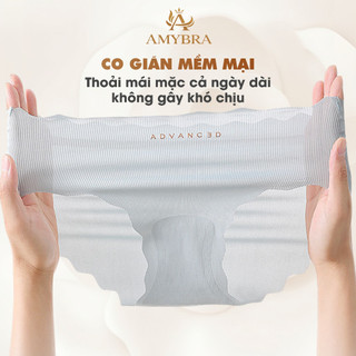 Quần Lót Nữ Mềm Mịn, Quần Lót Su Cao Cấp Cạp Vừa Đáy Ép Thoáng Mát AMYBRA L8368