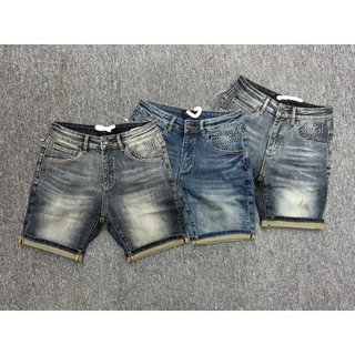 Quần Short Jean Nam Thêu Họa Tiết Cá Tính - Jean Wash Xanh 3 màu Mới Lạ phom dáng chuẩn siêu cấp trẻ trung