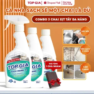 Xịt Tẩy Đa Năng TopGia Sạch Dầu Mỡ Lâu Ngày, Tẩy Mọi Vết Bẩn Cứng Đầu Hiệu Quả, Chai 500ml