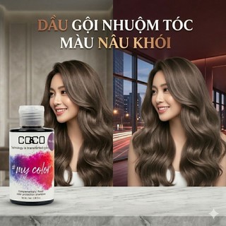 Dầu Gội Nhuộm Tóc C0&C0 Màu Nâu Khói 150ml/300ml