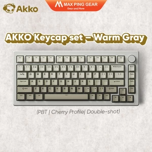 Nút bàn phím AKKO Keycap set–Warm Gray (PBT Double-Shot/Cherryprofile/132 nút)-Maxpinggear