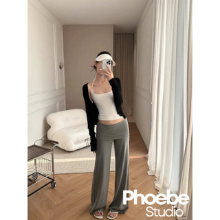 Quần Dài Ống Suông Gấp Eo Chất Thun Tăm Nhiễn - Phoebe Studio [QUAN0073]