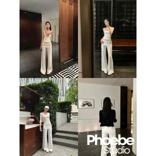 Quần Dài Ống Suông Gấp Eo Chất Thun Tăm Nhiễn - Phoebe Studio [QUAN0073]