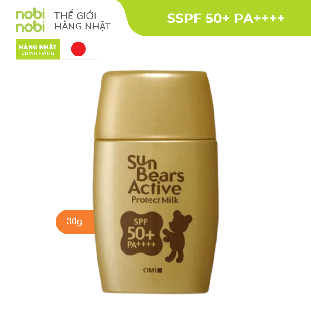 [GIFT] Kem chống nắng Omi Sun Bears chống thấm nước, lâu trôi  SPF50 PA++++ 30g