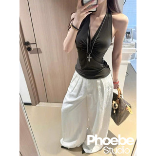 Áo Kiểu Nữ Xoắn Ngực Cổ Yếm Cột Dây - Phoebe Studio [AO00276]