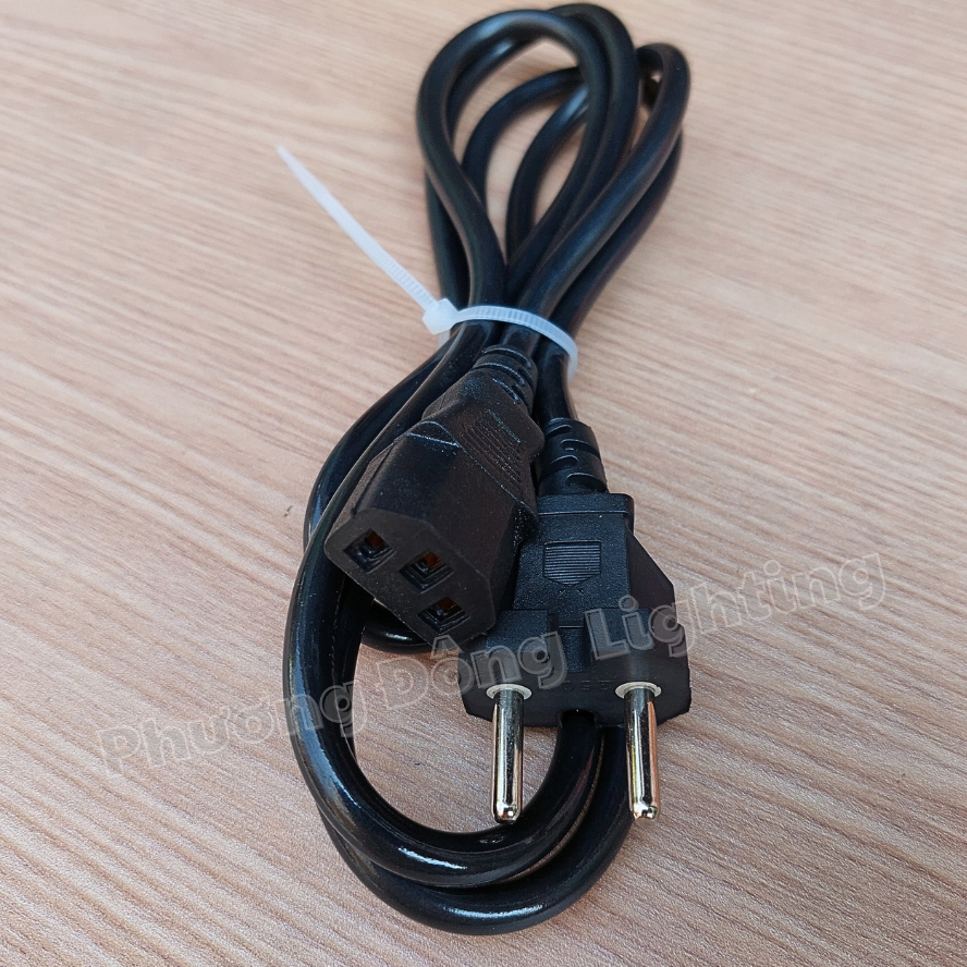 Dây Nguồn 3 Chấu Dùng Cho Máy Tính, Màn Hình, Nồi Cơm, UPS Chịu Tải 1500W Dài 1.5m 100% Lõi Đồng