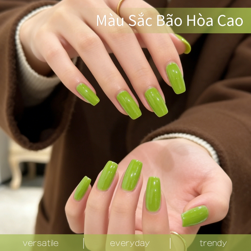 XEIJAYI 40ml - Sơn móng tay dạng gel màu xanh bơ, bền màu và thời trang, thích hợp cho việc tự làm nghệ thuật vẽ móng.