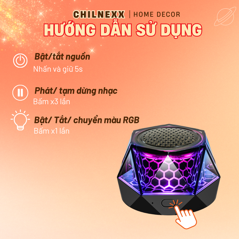Loa Mini G300 CHILNEX  nhỏ gọn dễ mang loa bluetooth chuyển màu RGB nam châm từ tính giá đỡ điện thoại
