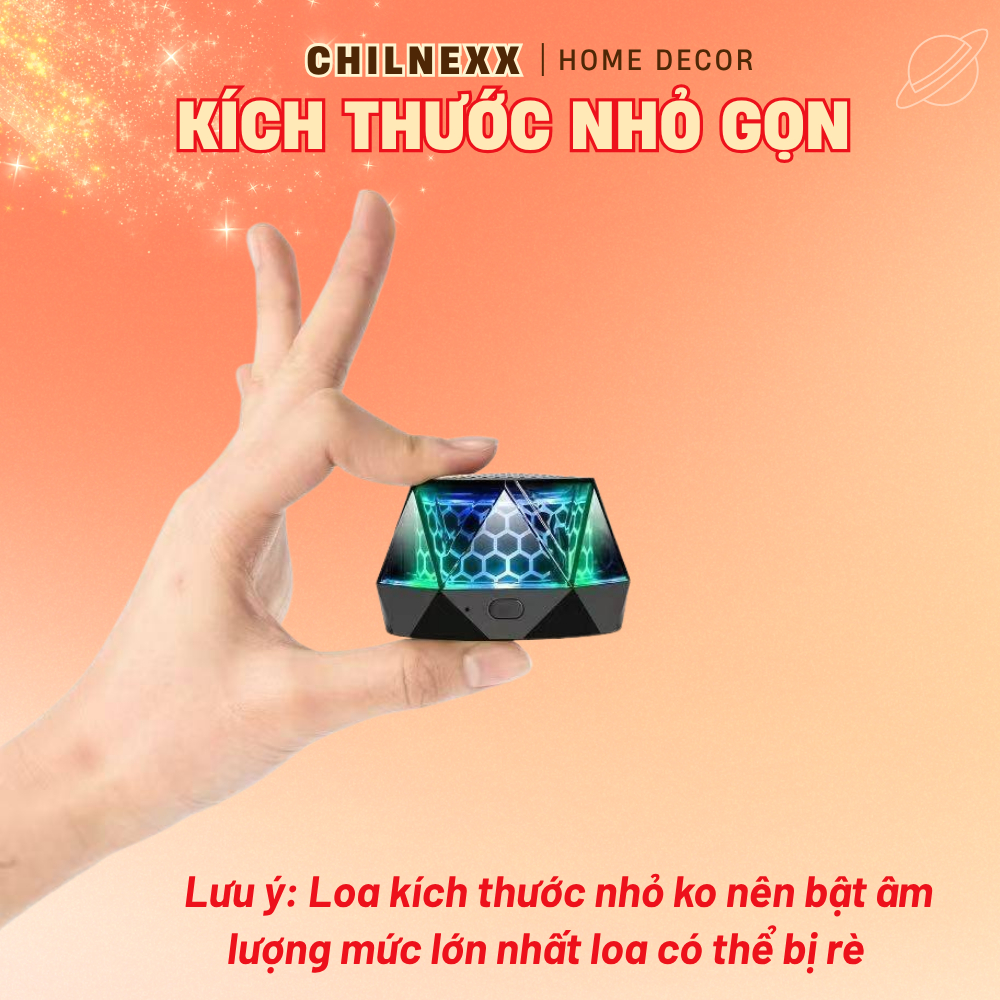 Loa Mini G300 CHILNEX  nhỏ gọn dễ mang loa bluetooth chuyển màu RGB nam châm từ tính giá đỡ điện thoại