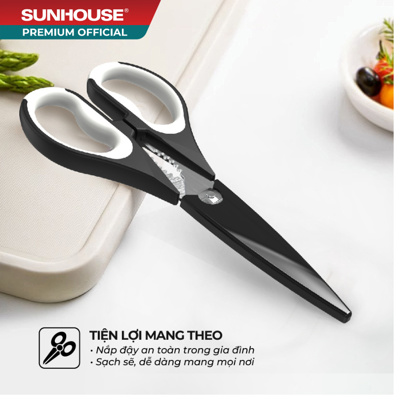 [HÀNG TẶNG KHÔNG BÁN] Kéo cắt đa năng 225 thép không gỉ SUNHOUSE KS-SC225