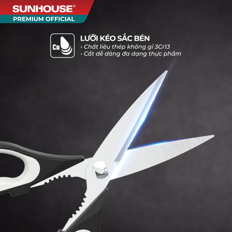 [HÀNG TẶNG KHÔNG BÁN] Kéo cắt đa năng 225 thép không gỉ SUNHOUSE KS-SC225