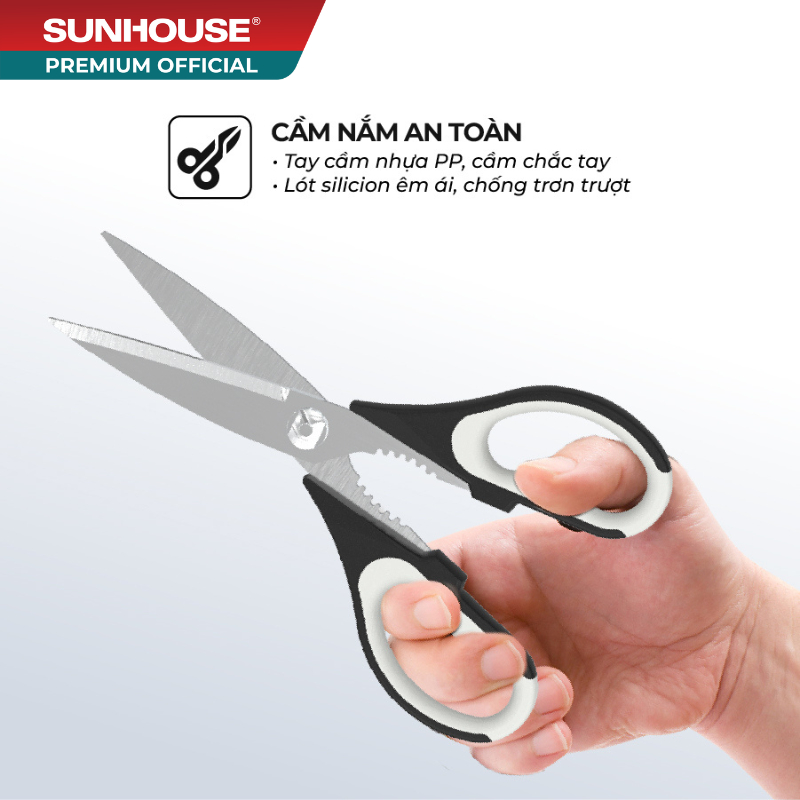 [HÀNG TẶNG KHÔNG BÁN] Kéo cắt đa năng 225 thép không gỉ SUNHOUSE KS-SC225