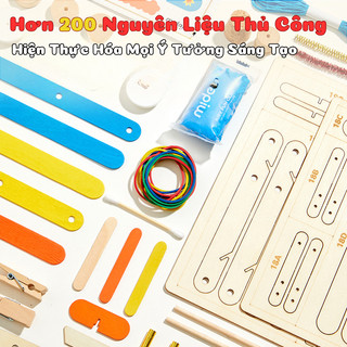Đồ Chơi Lắp Ráp STEM Mideer Sáng Tạo Cho Bé - Đồ Chơi Khoa Học Phát Triển Não Bộ 200 Chi Tiết Lắp Ghép Mô Hình Cơ Khí