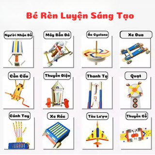 Đồ Chơi Lắp Ráp STEM Mideer Sáng Tạo Cho Bé - Đồ Chơi Khoa Học Phát Triển Não Bộ 200 Chi Tiết Lắp Ghép Mô Hình Cơ Khí