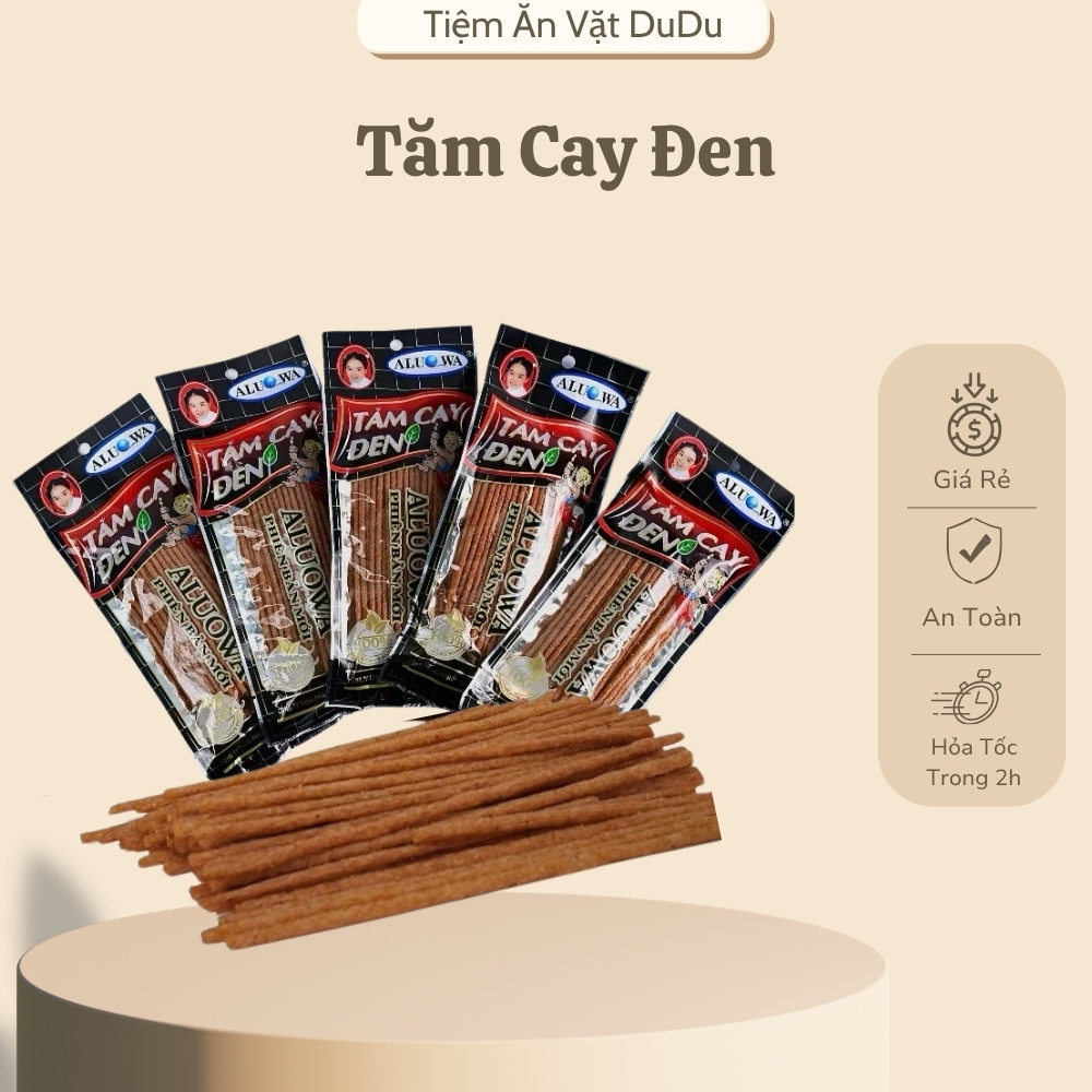Snack Tăm Cay Đen, Đồ Ăn Vặt Cay Thơm Ngon, Ăn Vặt Cổng Trường, Tăm Cay Tuổi Thơ - Tiệm Ăn Vặt Dudu