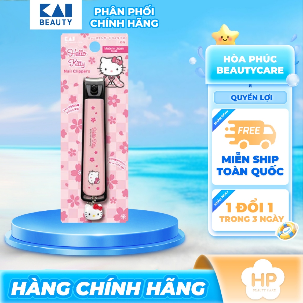 Bấm Móng Tay Thép Không Gỉ Hello Kitty Kai 08747 - KK2533 (Size M)