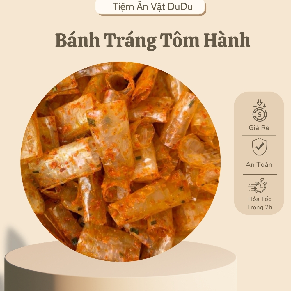 Bánh Tráng Tôm Hành, Bánh Tráng Tẩm Vị Thơm Ngon Ăn Vặt Tuổi Thơ - Tiệm Ăn Vặt DuDu