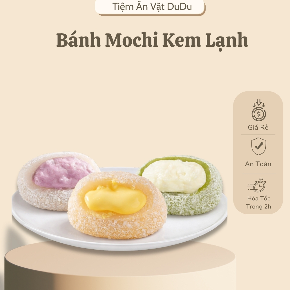 Bánh Kem Mochi Lạnh, Bánh Kem Mochi Mix Vị Siêu Ngon, Siêu Béo Ngậy, Bánh Mềm Dẻo - Tiệm Ăn Vặt DuDu