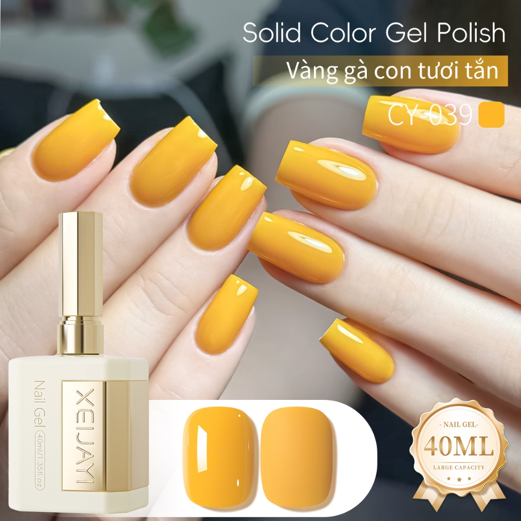 XEIJAYI 40ml-Sơn móng tay dạng gel màu vàng xoài mới, thích hợp cho các tiệm nail và sử dụng tại nhà