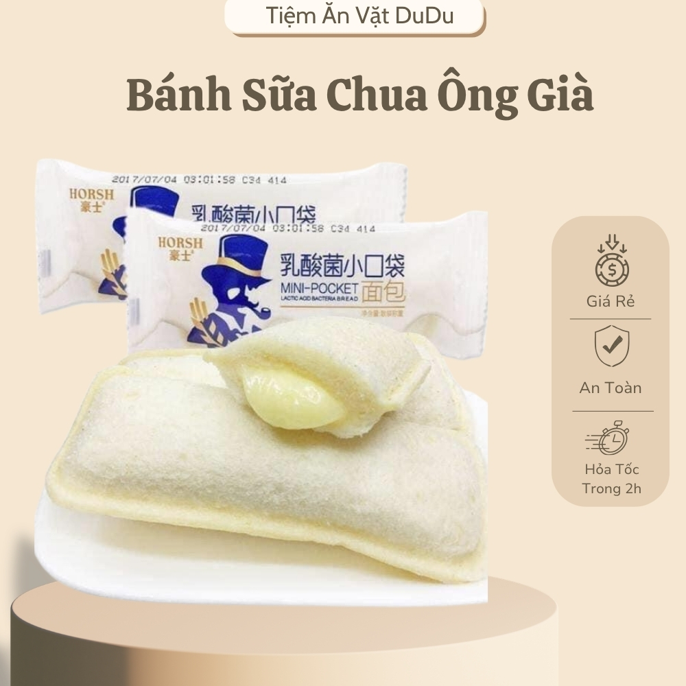 Bánh Sữa Chua Ông Già Horsh Đài Loan, Hương Vị Truyền Thống Mềm Dẻo Không Béo Ngậy - Tiệm Ăn Vặt Dudu