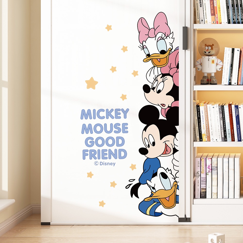 Decal Dán Tường Chuột Và Những Người Bạn Có Keo Sẵn 60x125cm – Trang Trí Cửa Phòng Ngủ Cho Bé