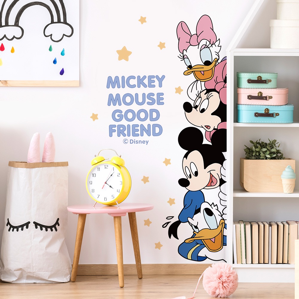 Decal Dán Tường Chuột Và Những Người Bạn Có Keo Sẵn 60x125cm – Trang Trí Cửa Phòng Ngủ Cho Bé