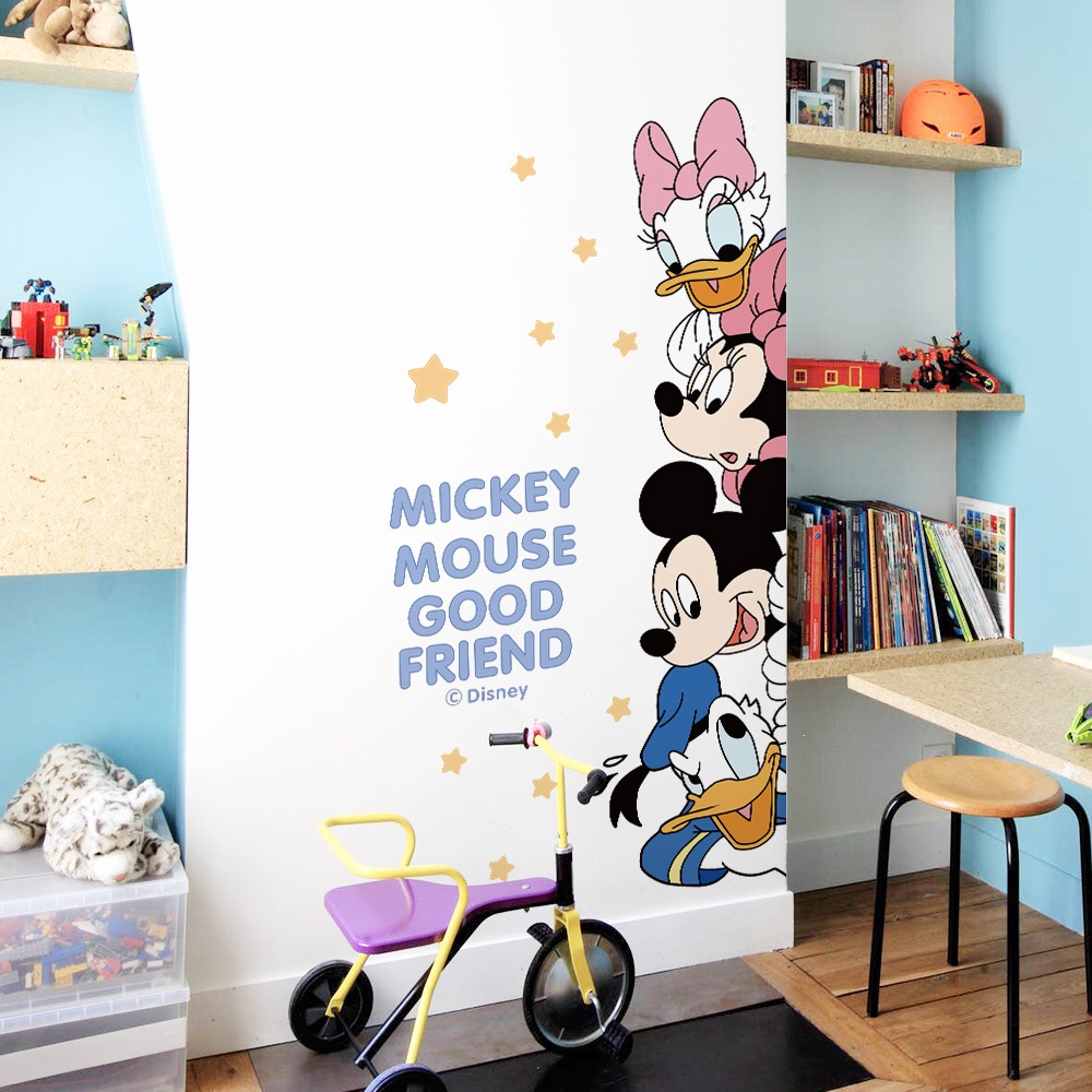 Decal Dán Tường Chuột Và Những Người Bạn Có Keo Sẵn 60x125cm – Trang Trí Cửa Phòng Ngủ Cho Bé