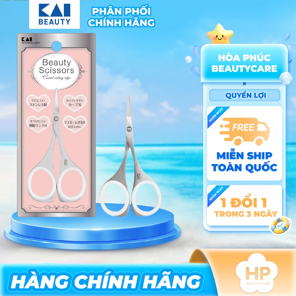Kéo Tỉa Lông Mày Kai 000KQ3113 (Màu Trắng)