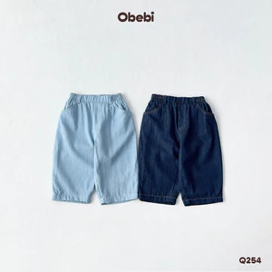Quần Jeans Thời Trang Mềm Mát Cho Bé Trai Bé Gái Obebi Từ 8-22KG Q254