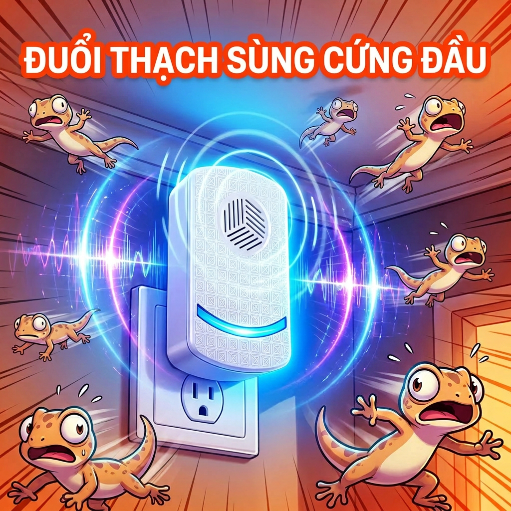 🦎 Máy Đuổi Tắc Kè Siêu Âm Mới Nhất 🦎 Đuổi Tắc Kè Hiệu Quả, Không Ồn, An Toàn Cho Trẻ Em & Thú Cưng
