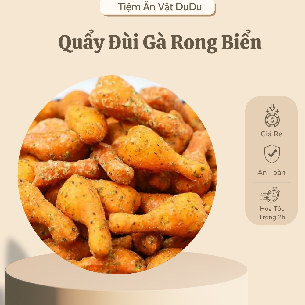 Bánh Quẩy Đùi Gà Rong Biển Thơm Ngon Giòn Tan, Quẩy Đùi Gà Snack Ăn Vặt - Tiệm Ăn Vặt DuDu