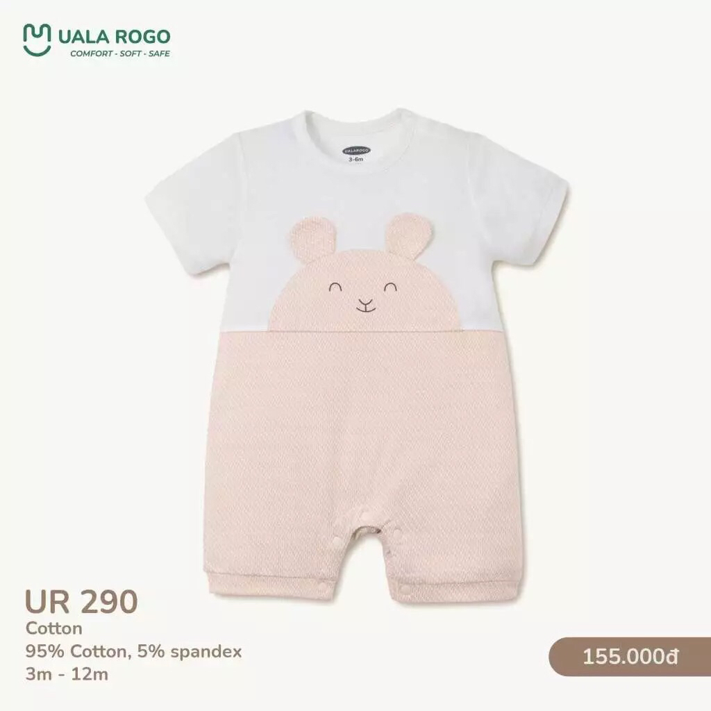 Bodysuit cho bé Ualarogo vải Sợi tre Bamboo mềm mịn