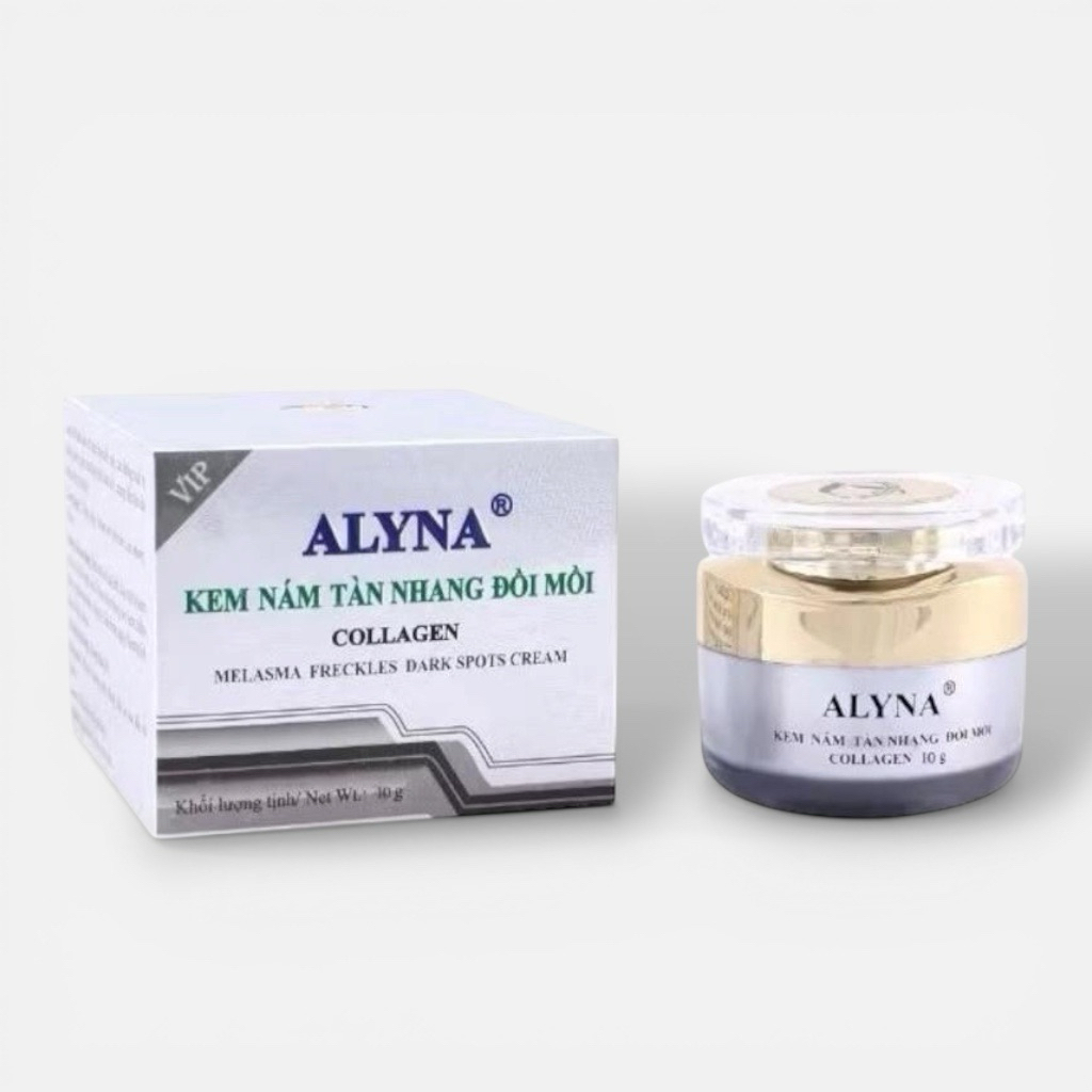 Kem nám ALYNA Collagen VIP – Mờ nám, tàn nhang, đồi mồi – Dưỡng trắng, chống lão hóa – Hũ 10g chính hãng