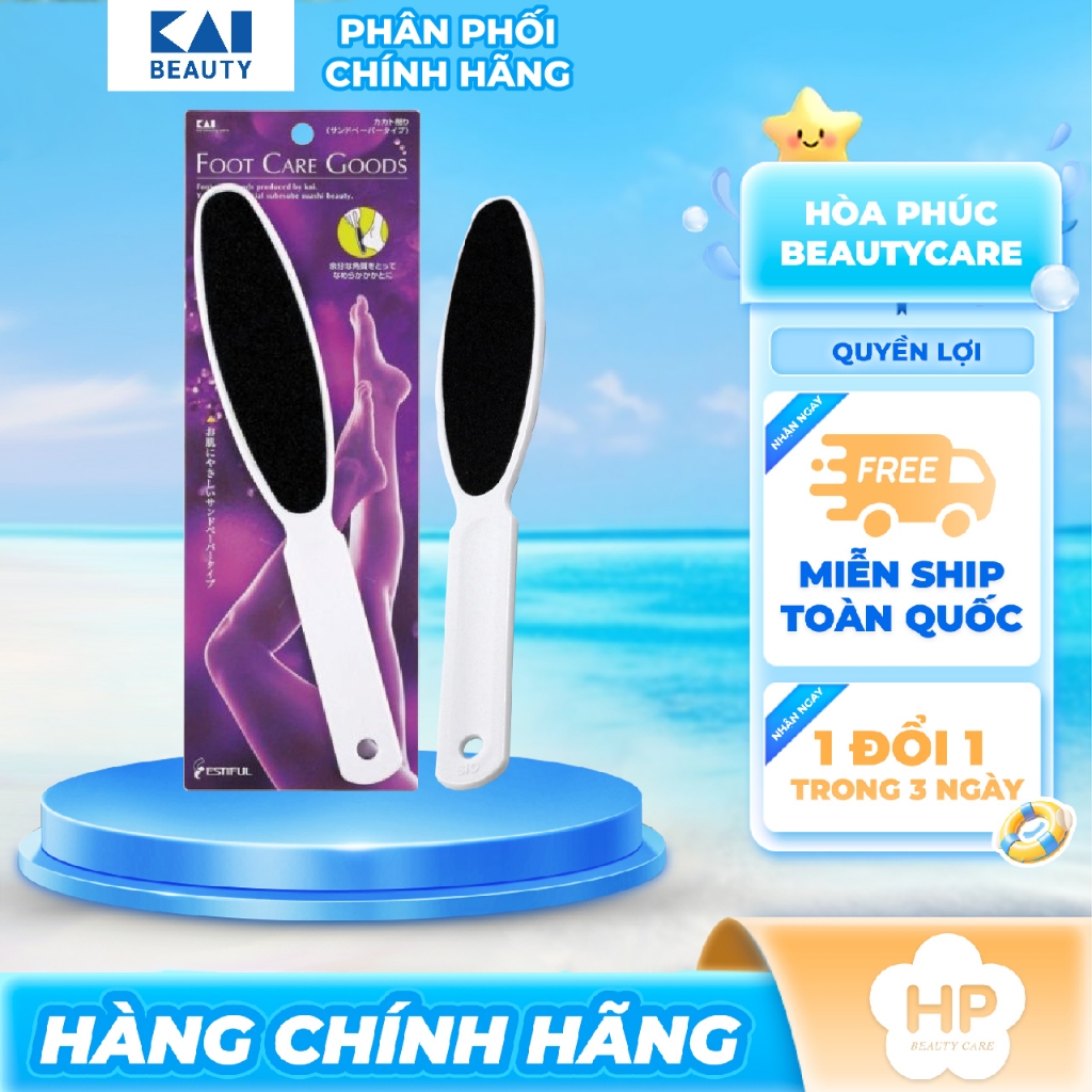 Dụng Cụ Chà Tế Bào Chết Chân Có Tay Cầm Kai 32035 000HB-0304 (Màu Trắng)
